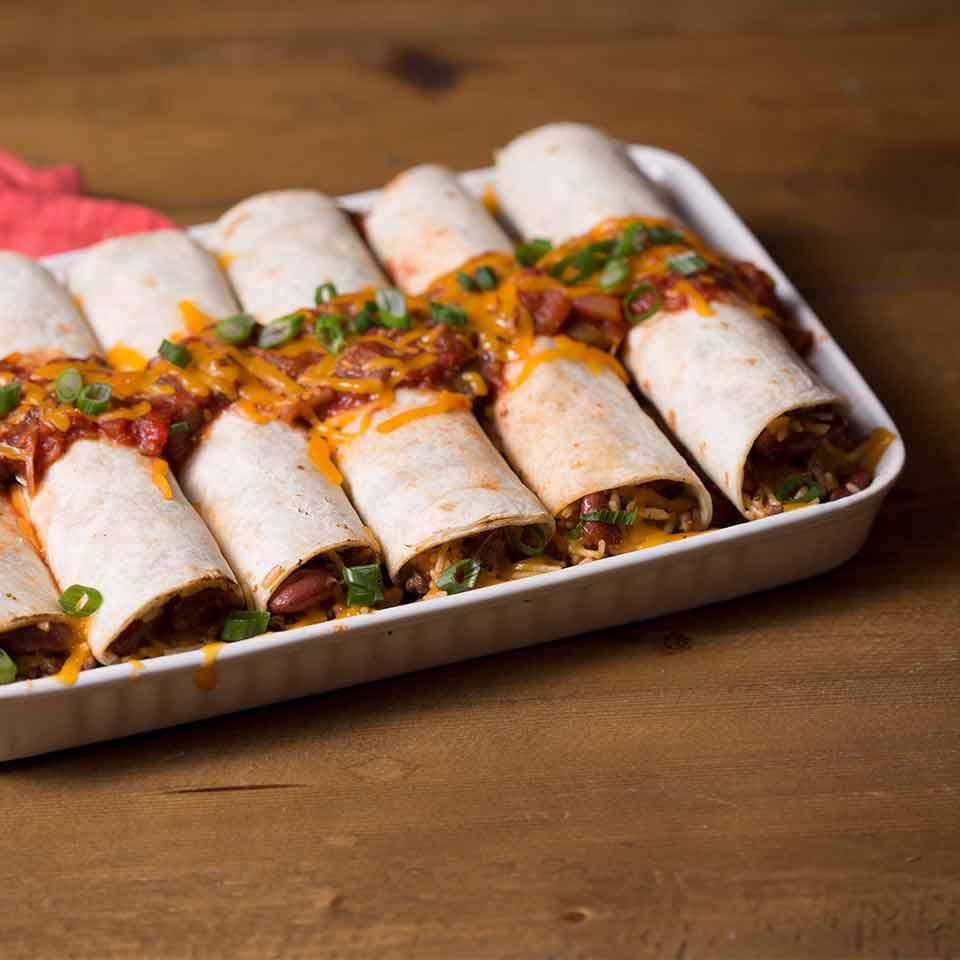 Cheddar Broccoli Beef Burritos