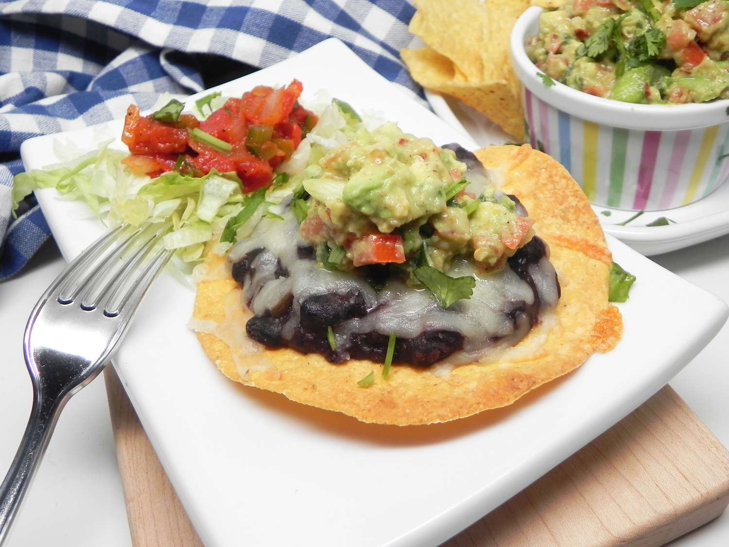 Spiced Black Bean Tostadas