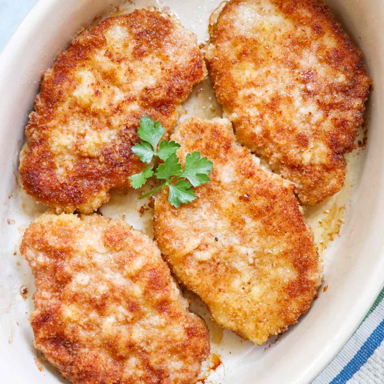 Oven-Baked Breaded Pork Chop Cutlets