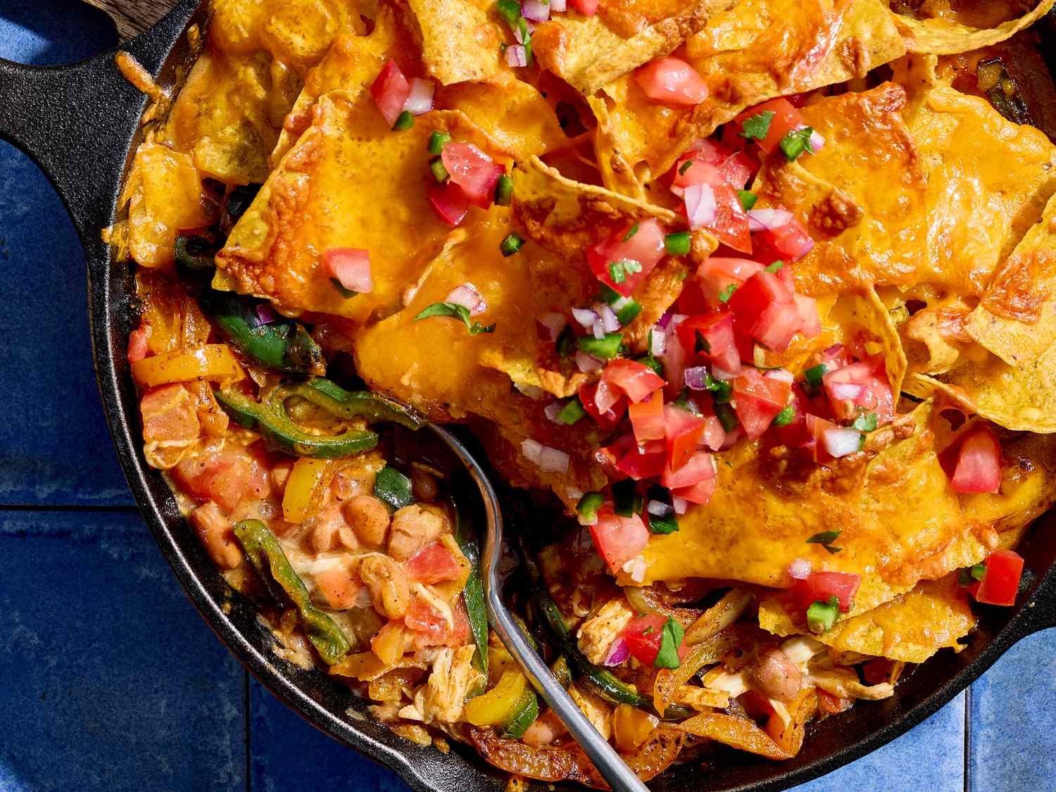 Skillet-Baked Chicken Fajita Casserole