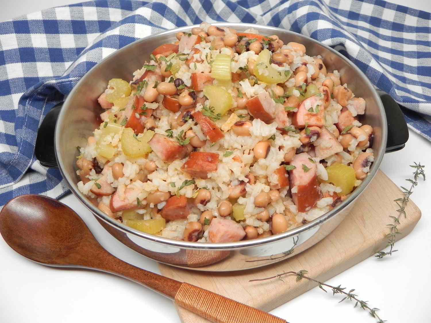 Weeknight Hoppin' John with Smoked Sausage