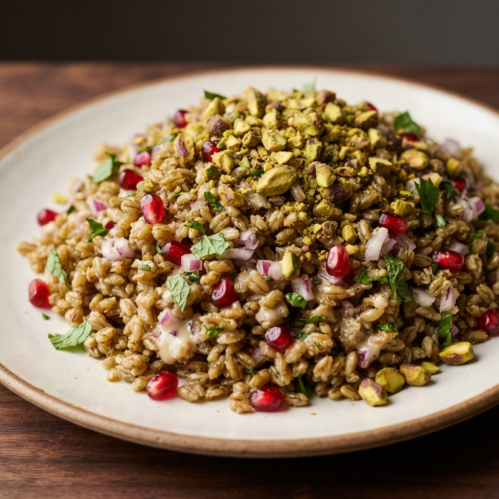 Freekeh Grain Salad with Creamy Tahini