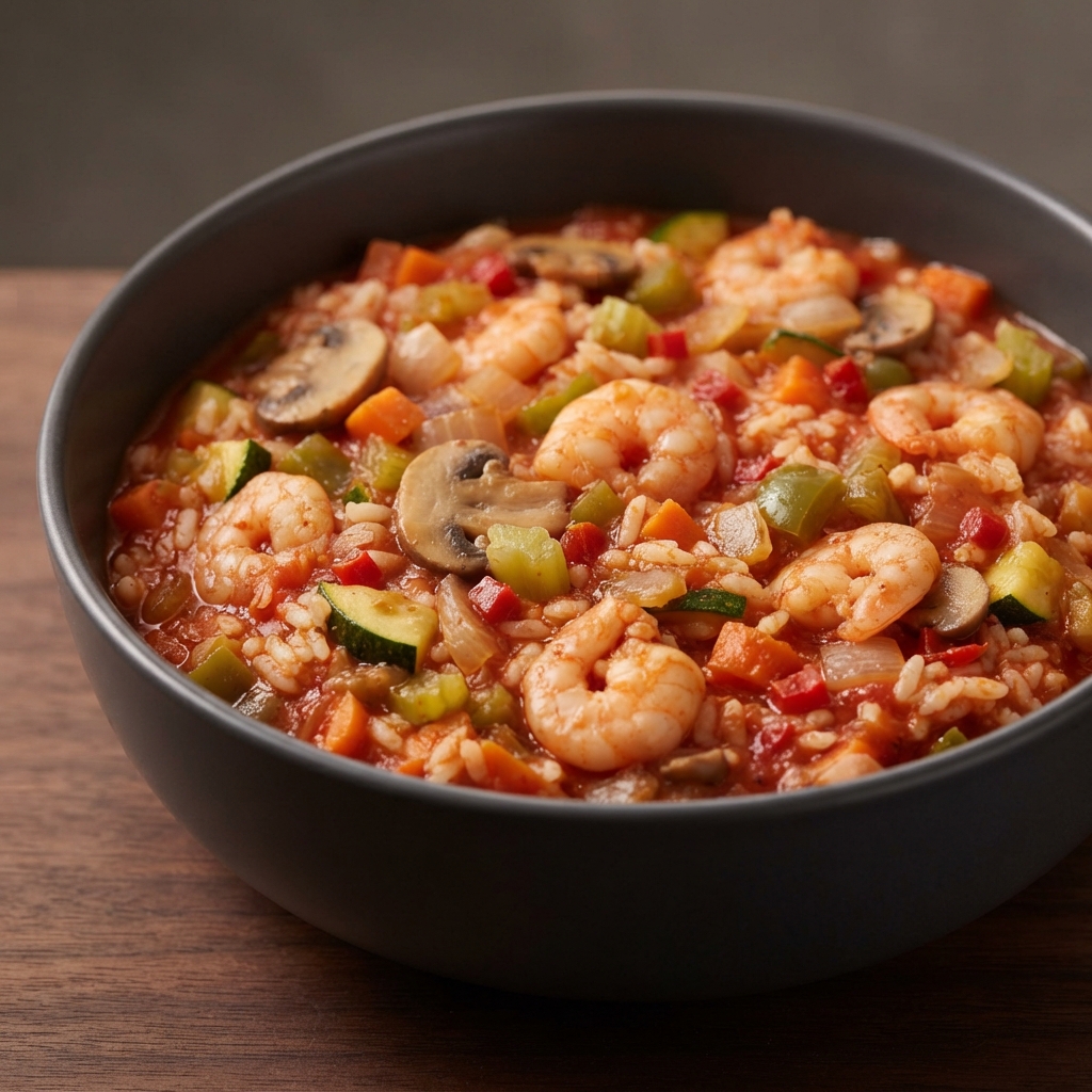 Creole Shrimp and Rice Bake