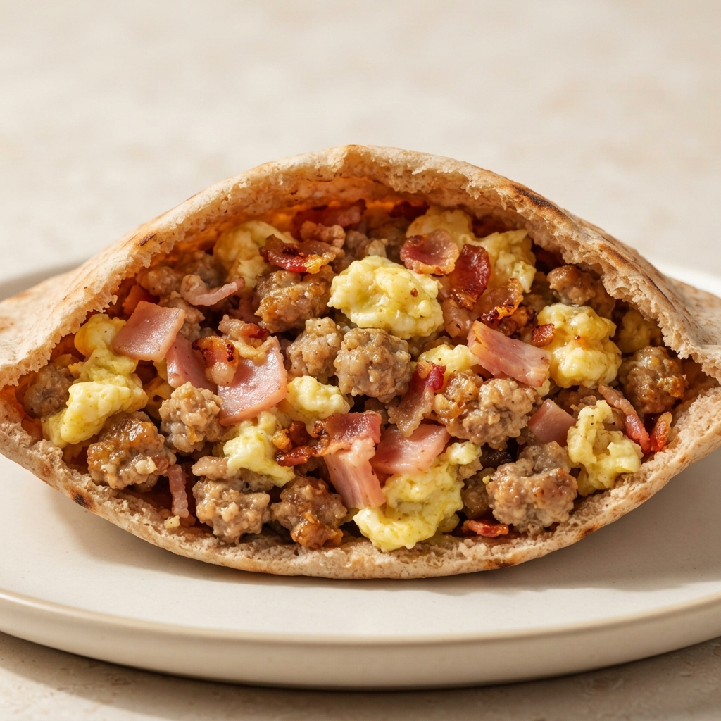 Morning Pita Pocket Sandwiches