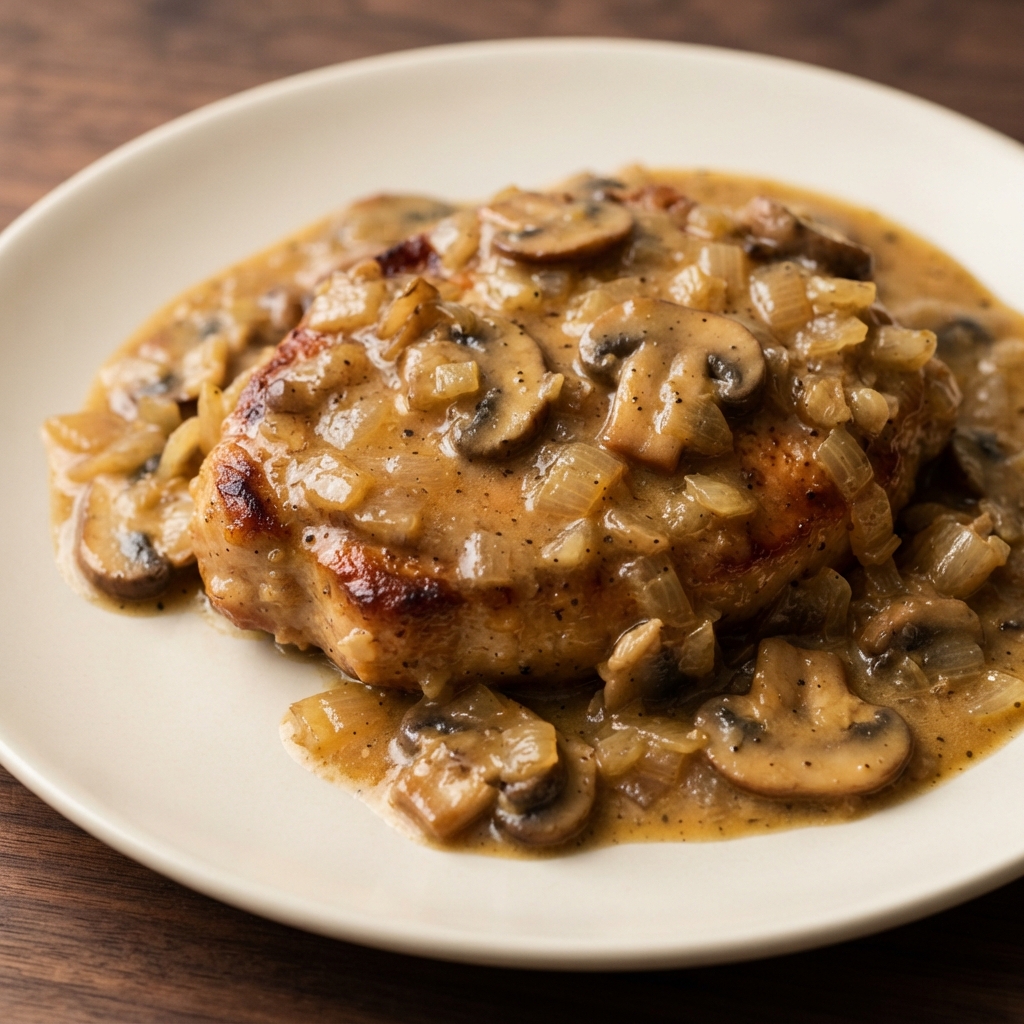 Creamy Golden Mushroom Pork Chops