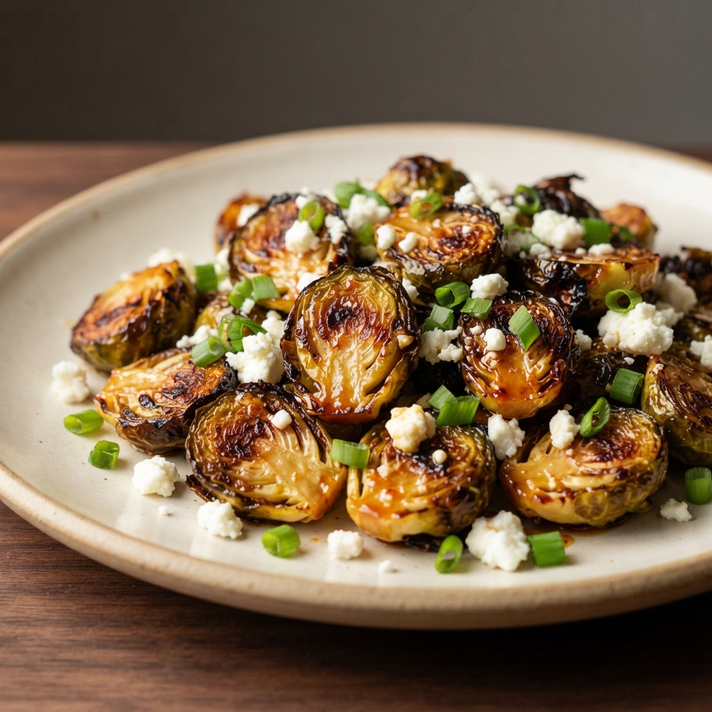 Spicy Hot Honey Brussels Sprouts