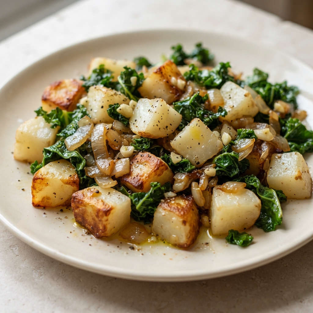 Sauteed Potatoes with Kale