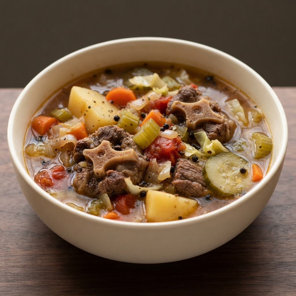 Hearty Oxtail Soup with Vegetables