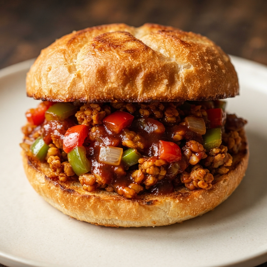 BBQ Tempeh Kaiser Roll Sandwiches