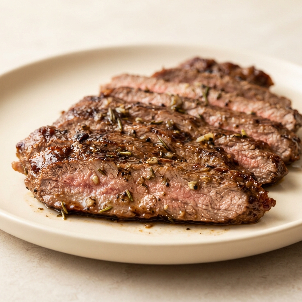 Balsamic-Soy Marinated Flank Steak on the Grill