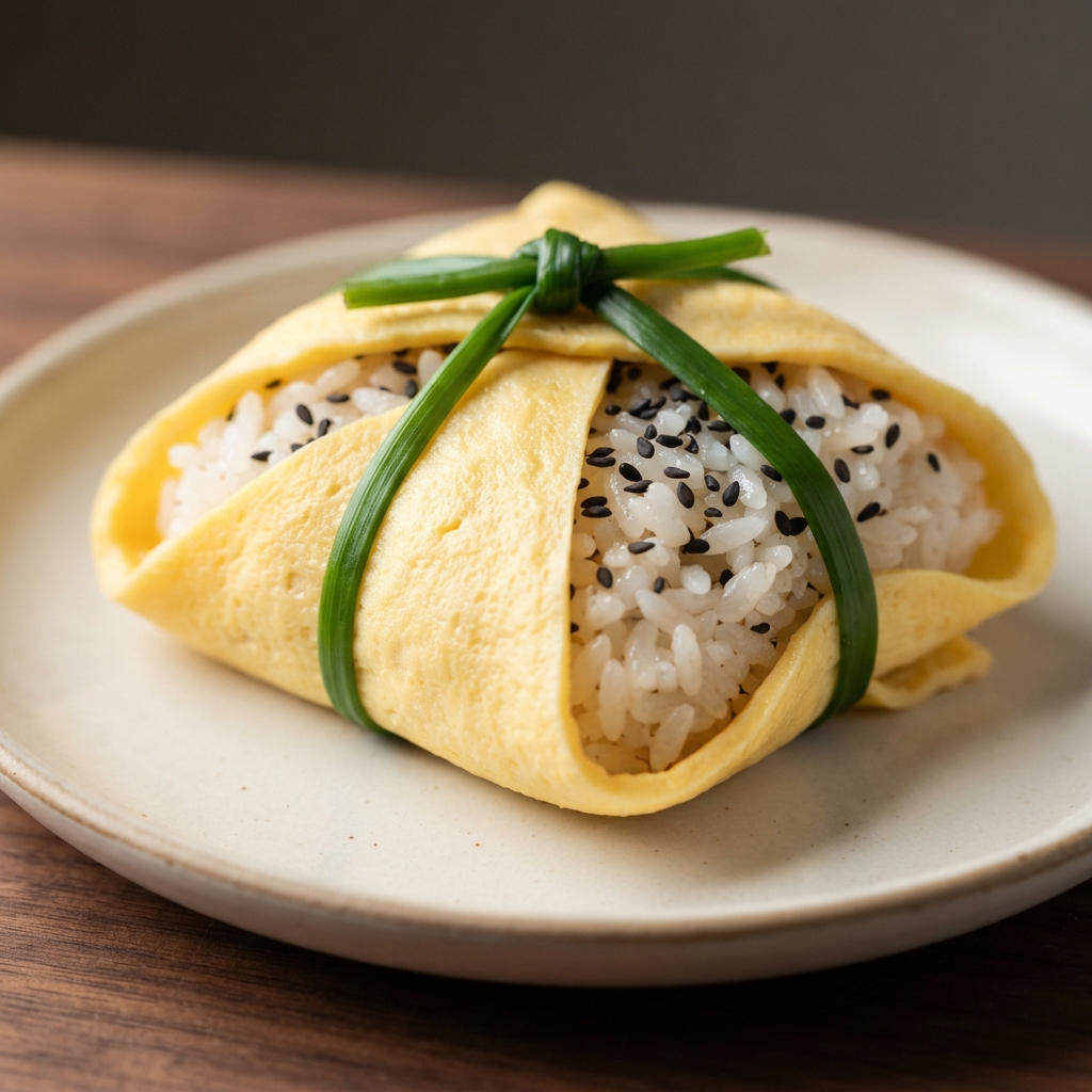 Egg Crepe-Wrapped Chakin Sushi