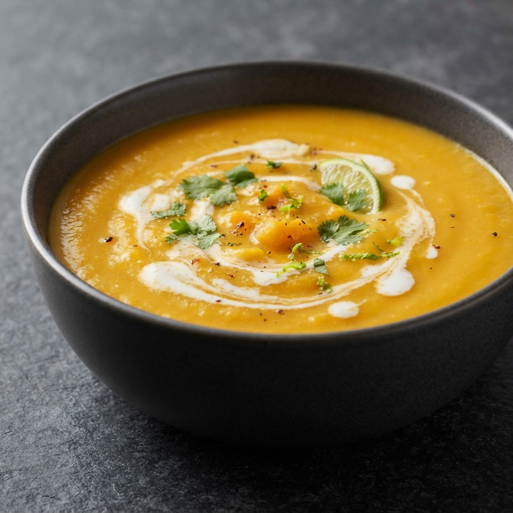 Creamy Ginger-Lime Sweet Potato Soup