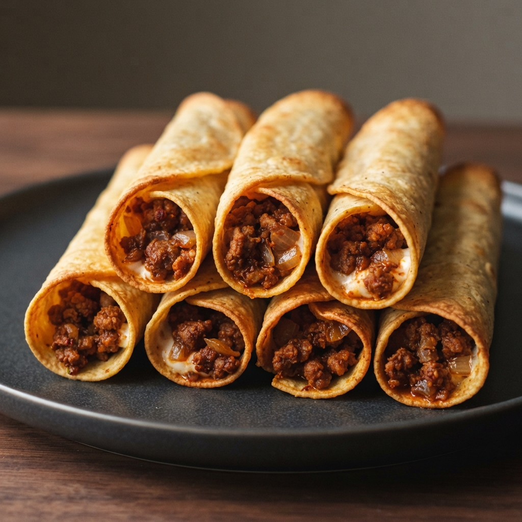 Air Fryer Plant‑Beef Taquitos (Vegan)
