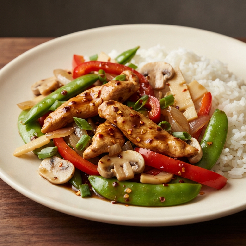 Chicken and Veggie Stir-Fry with Sweet-Heat Sauce