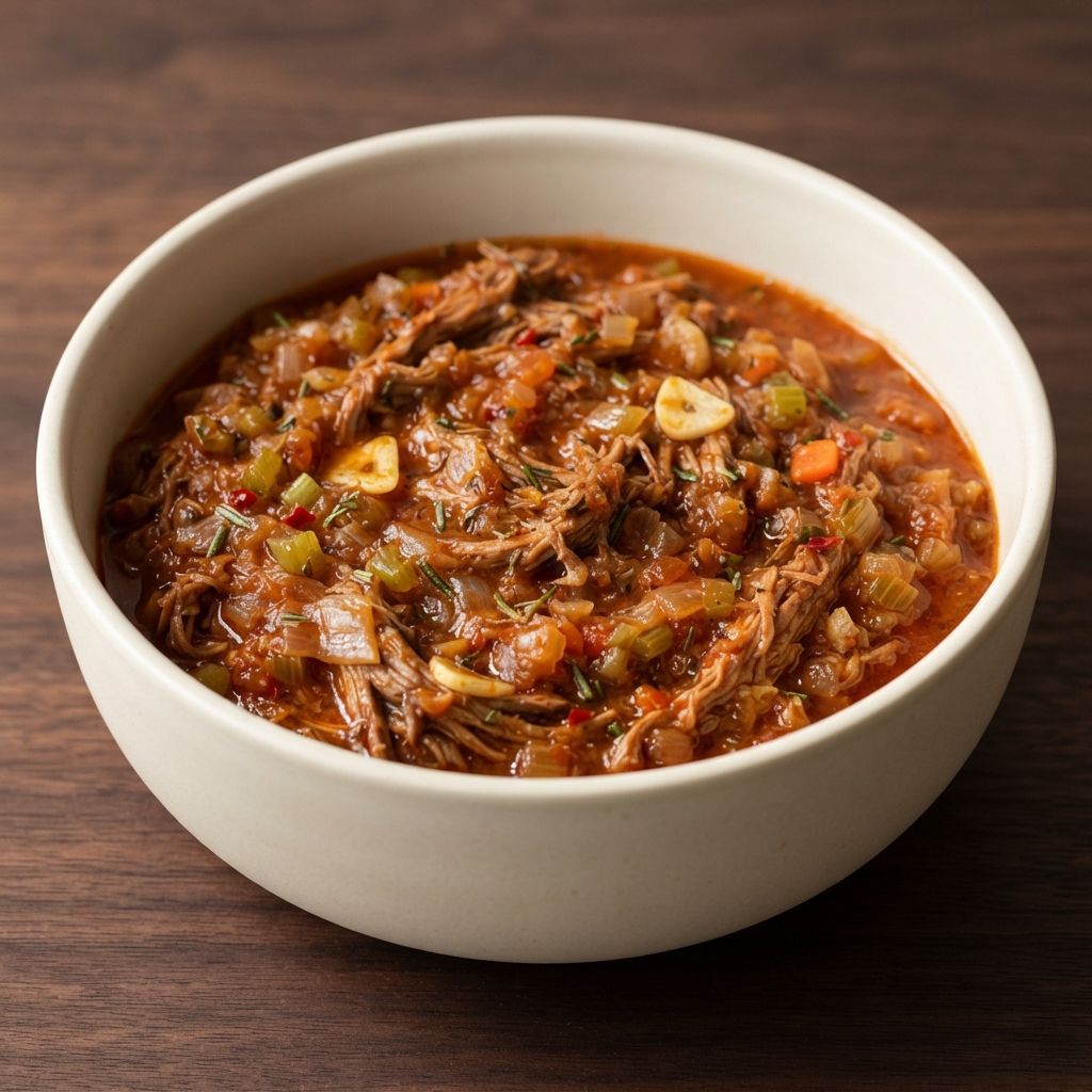 Slow-Braised Lamb Ragu with Tomatoes and Herbs