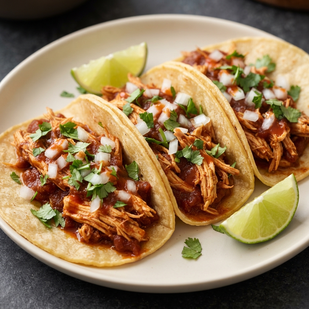 Goya Tomato-Chile Shredded Chicken Tacos