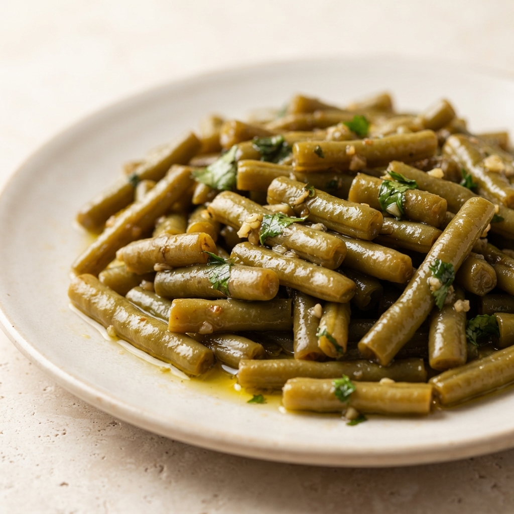 Fasoulia bi Zayt (Syrian Green Beans in Olive Oil)