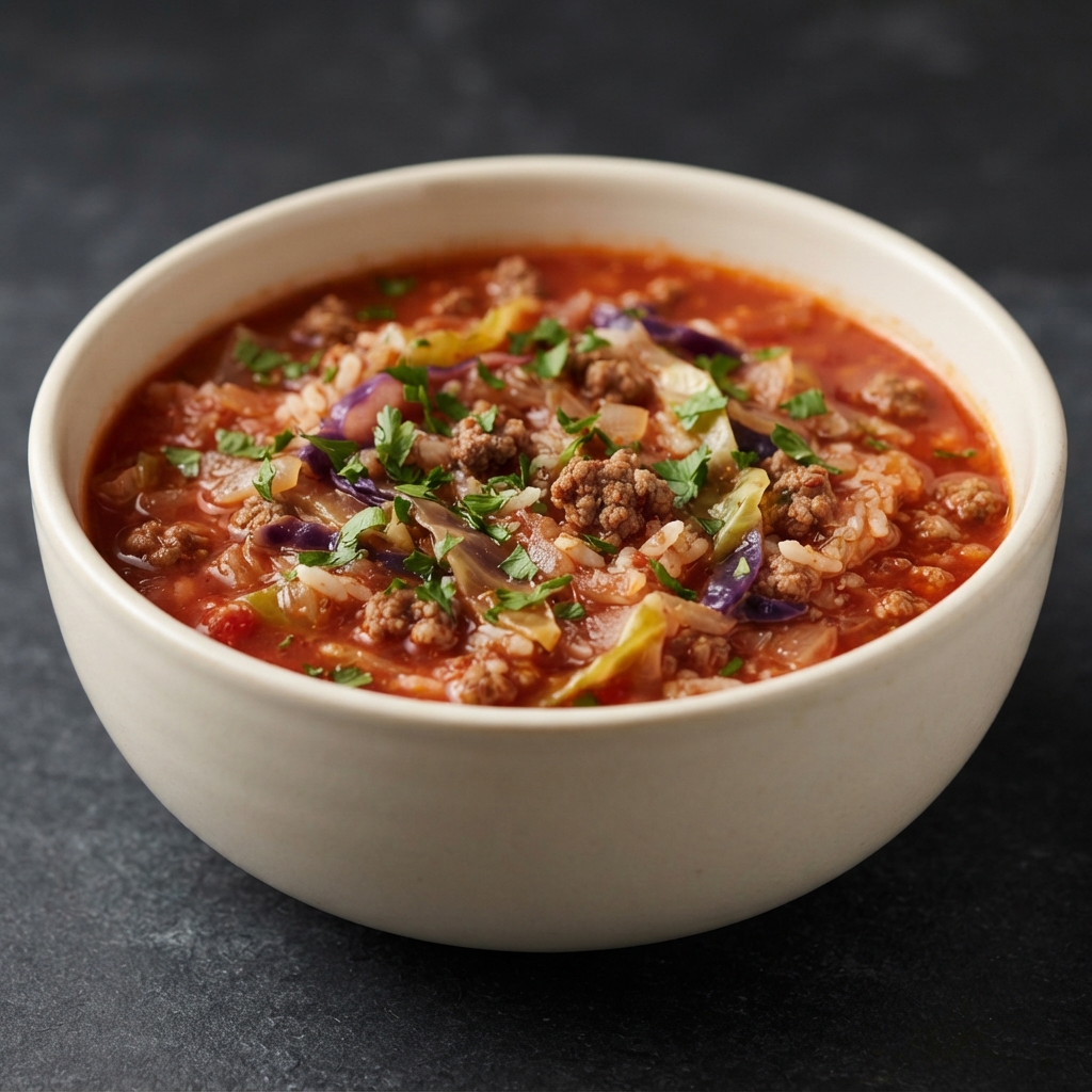 Crockpot Cabbage Roll Soup
