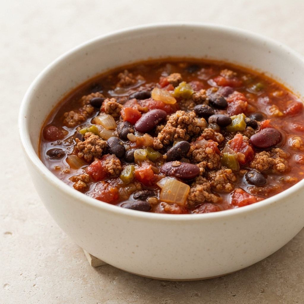 Crockpot Beef Chili with Beans