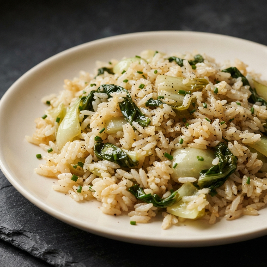 Bok Choy Jasmine Rice Pilaf