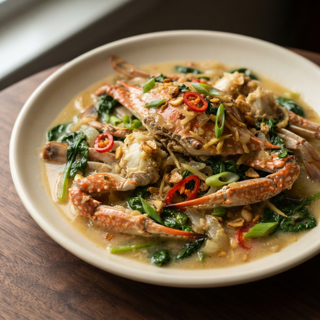 Ginataang Alimasag: Crab Simmered in Coconut Milk