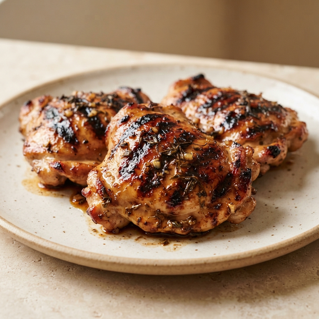 Grilled Chicken Thighs with Balsamic Marinade