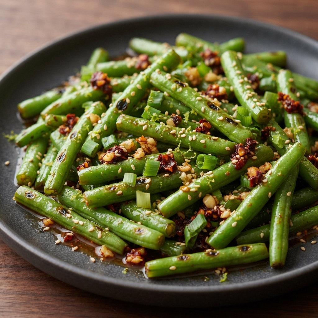 Chopped Chili Garlic Green Beans