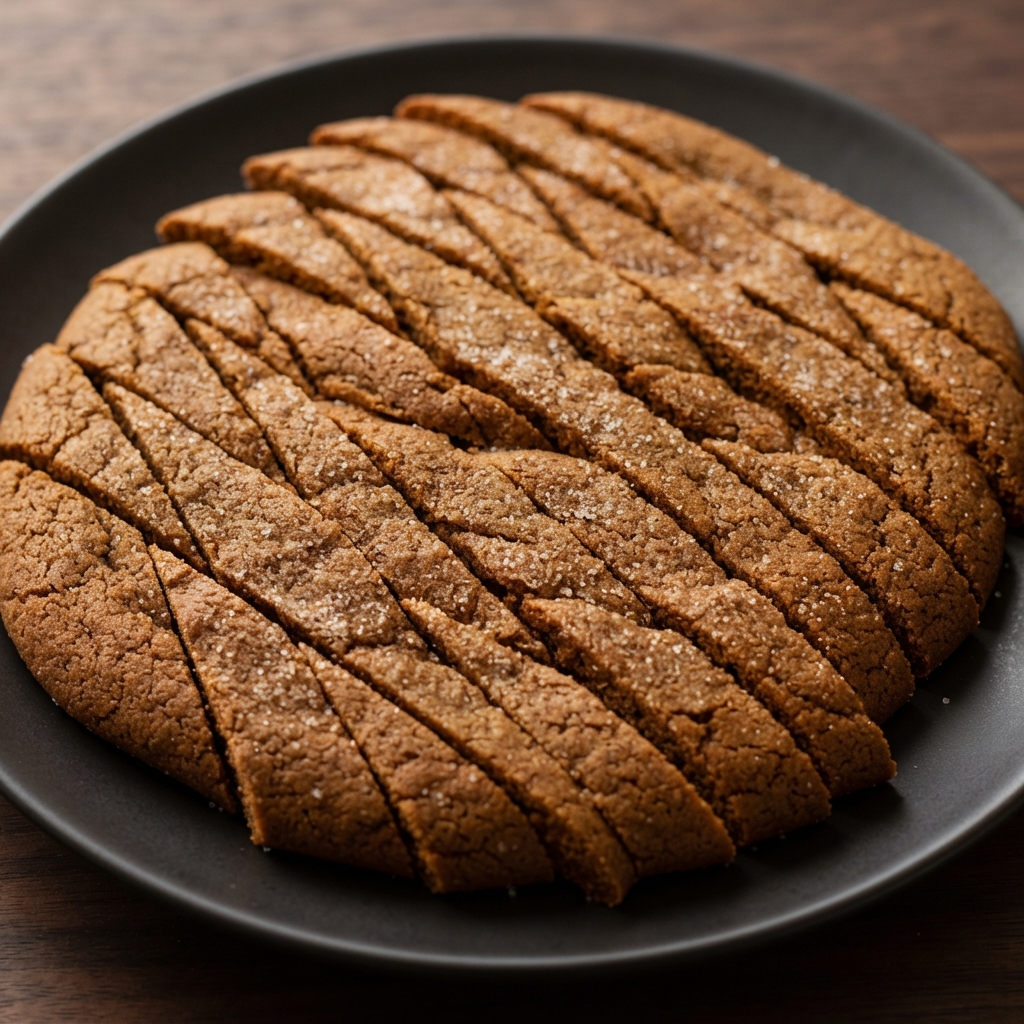Crisp Gingersnap Cookie Strips