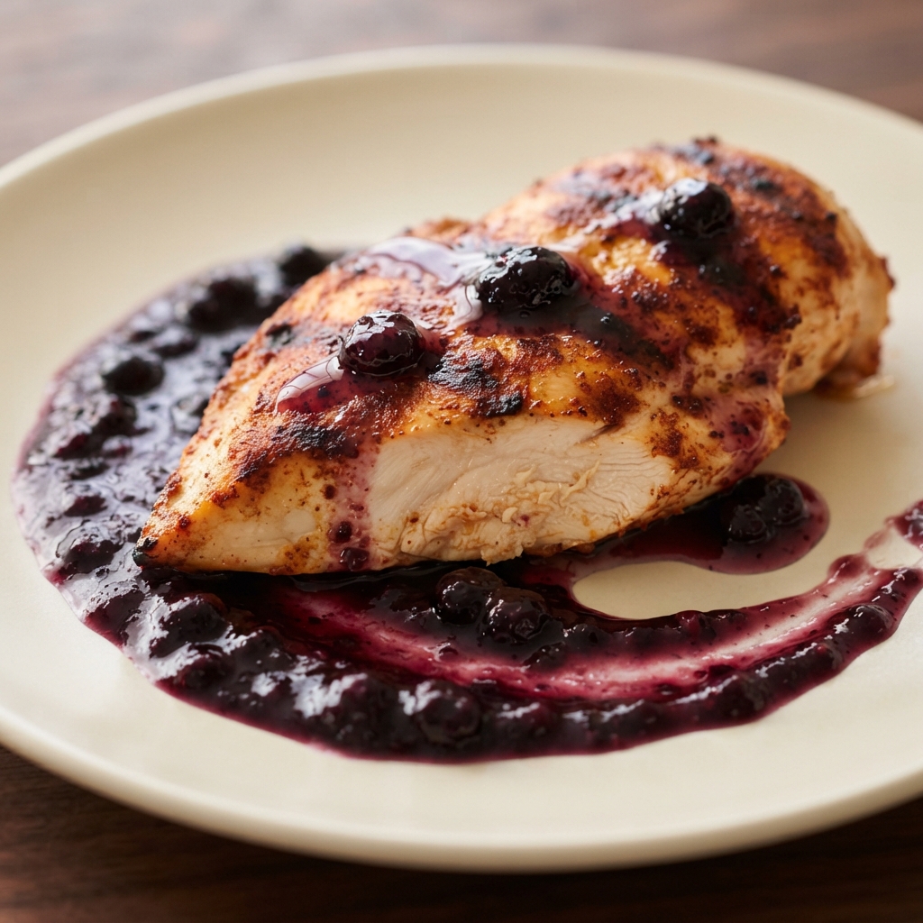 Red, White, and Blue Blueberry-Glazed Grilled Chicken