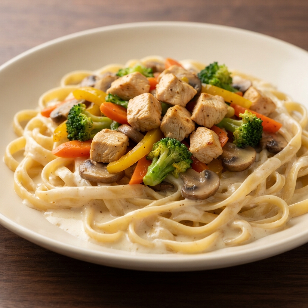 Quick Chicken Alfredo Pasta