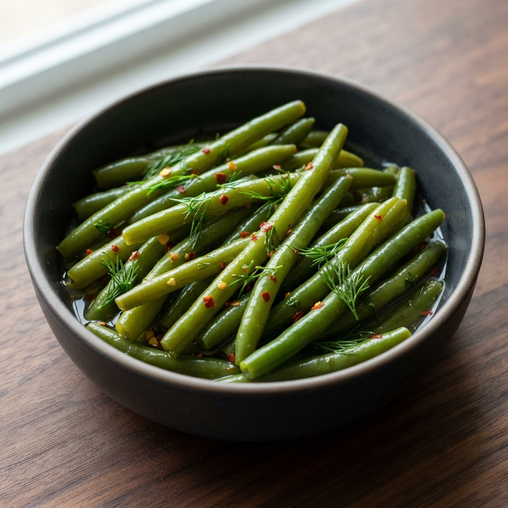 Crisp Pickled Green Beans