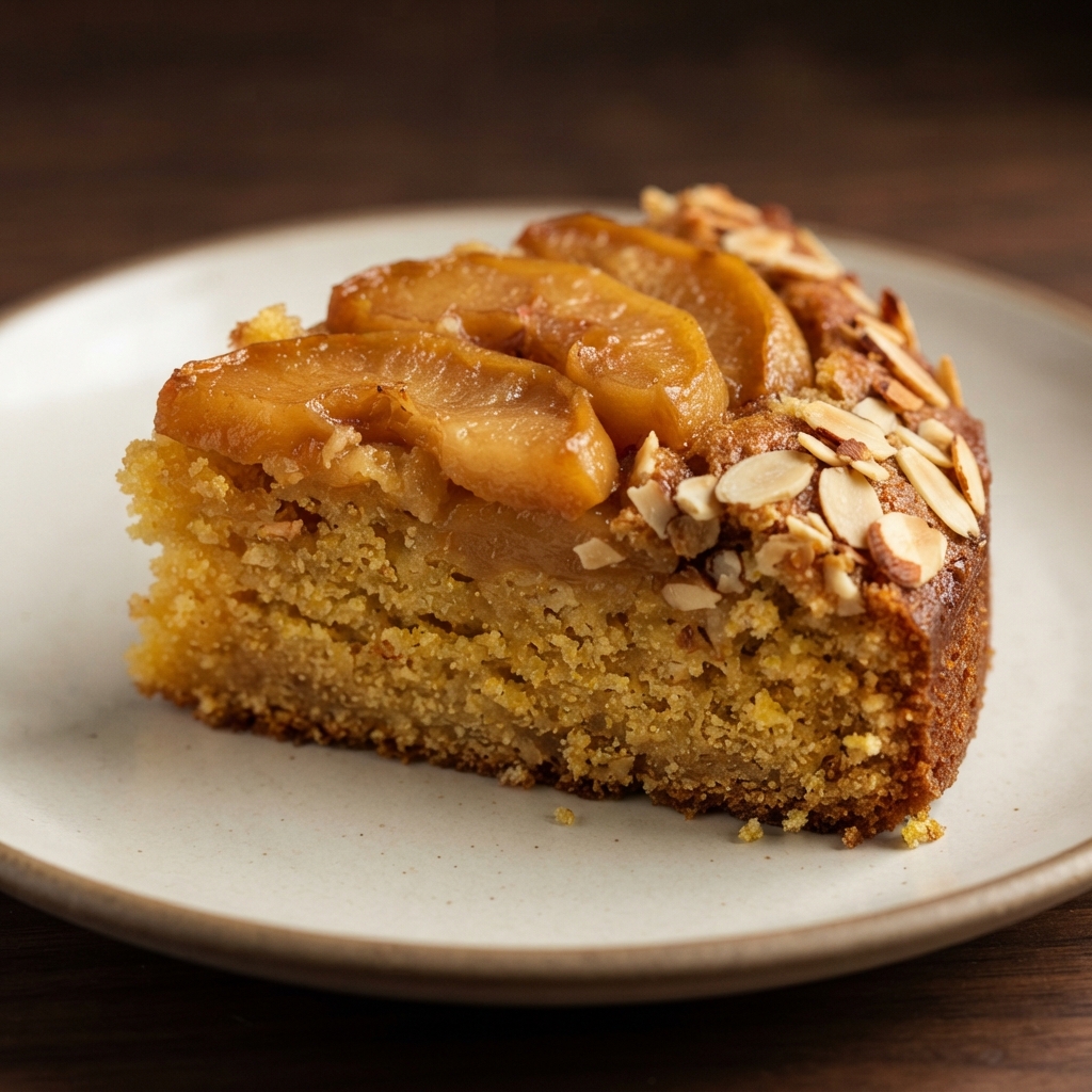 Almond-Polenta Quince Cake