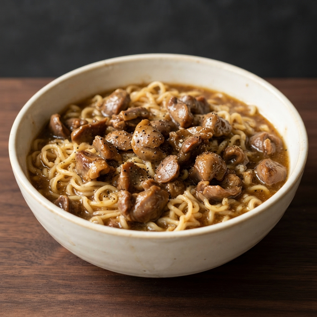 Chicken Gizzard Ramen Stew