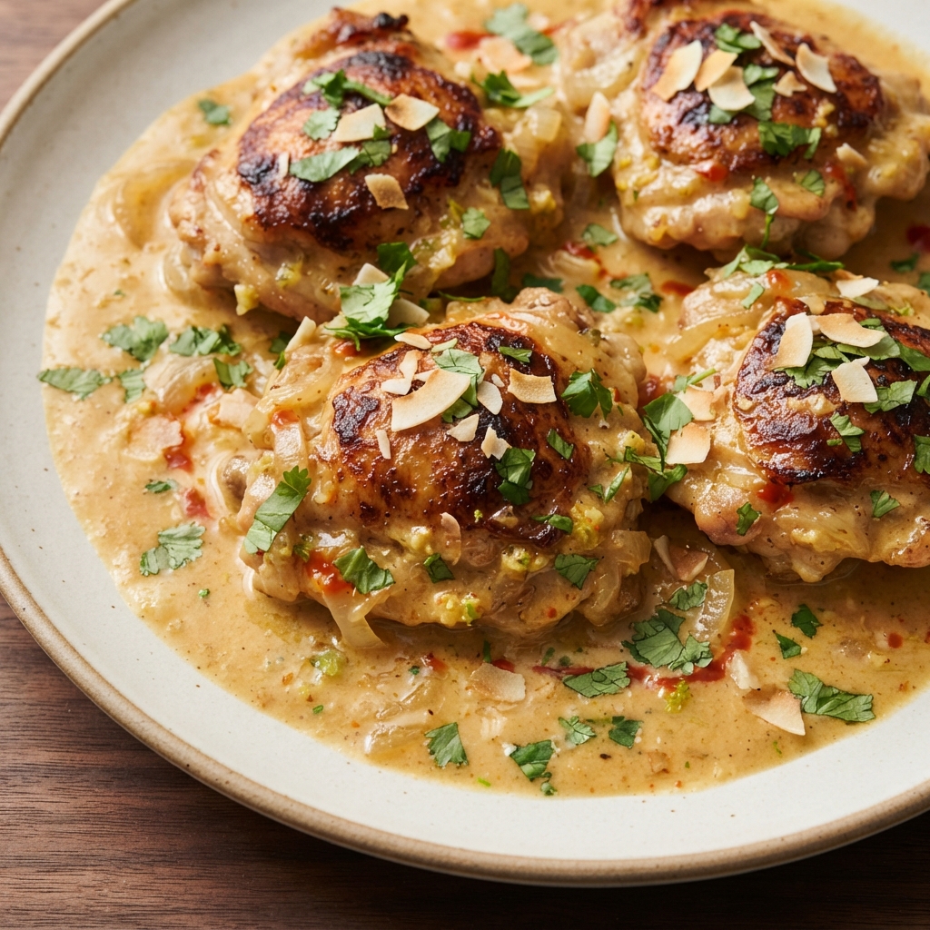 Creamy Coconut-Lime Chicken Thighs