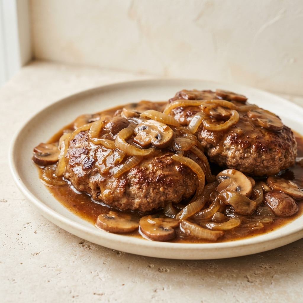 Instant Pot Salisbury Steak with Onion and Mushroom Gravy