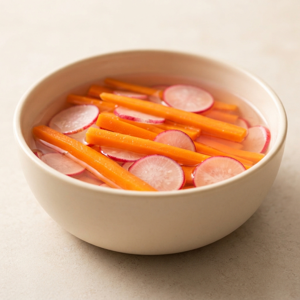 Speedy Pickled Carrots and Radishes