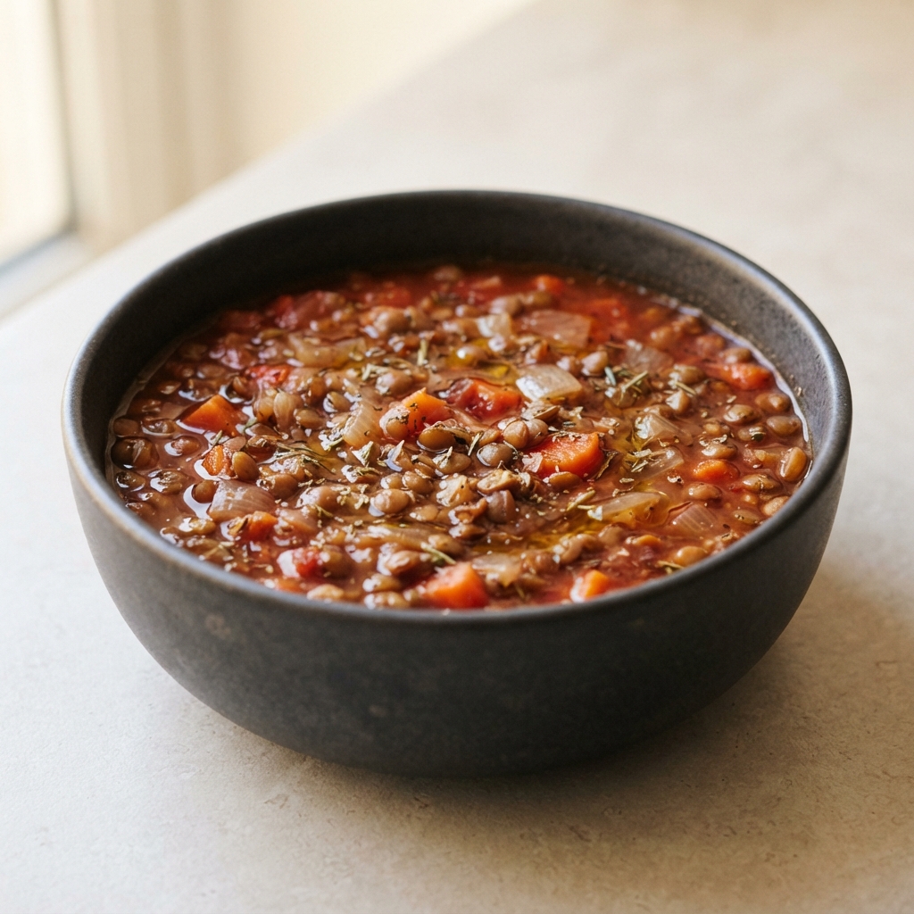 Classic Greek Fakes Lentil Soup