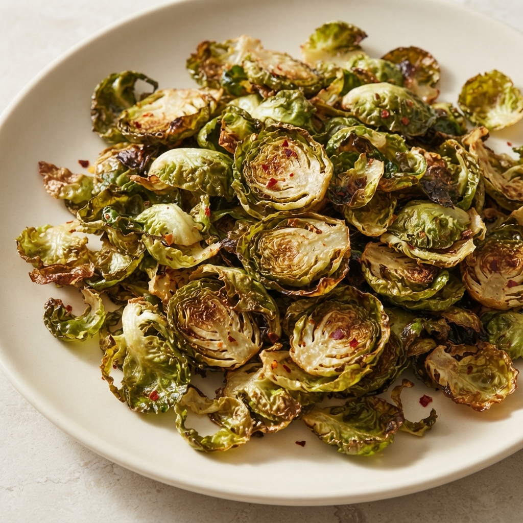 Crispy Spiced Brussels Sprout Chips