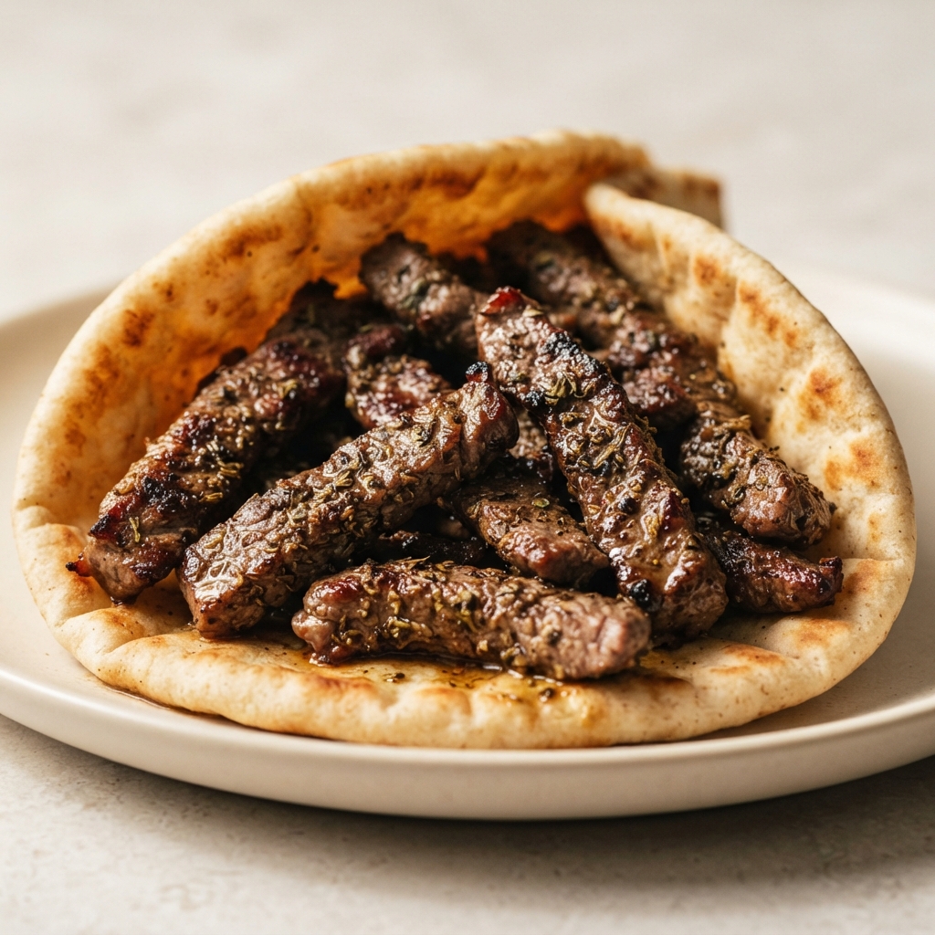 Greek-Style Venison Gyro Pitas