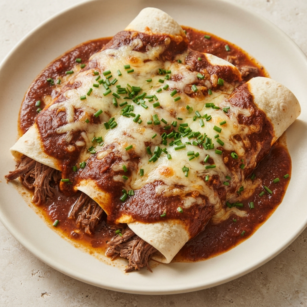 Enchiladas Filled with Carne Asada