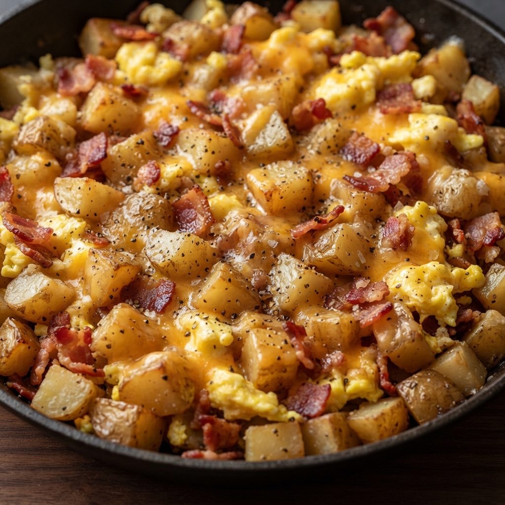 Cheesy Bacon Potato Skillet
