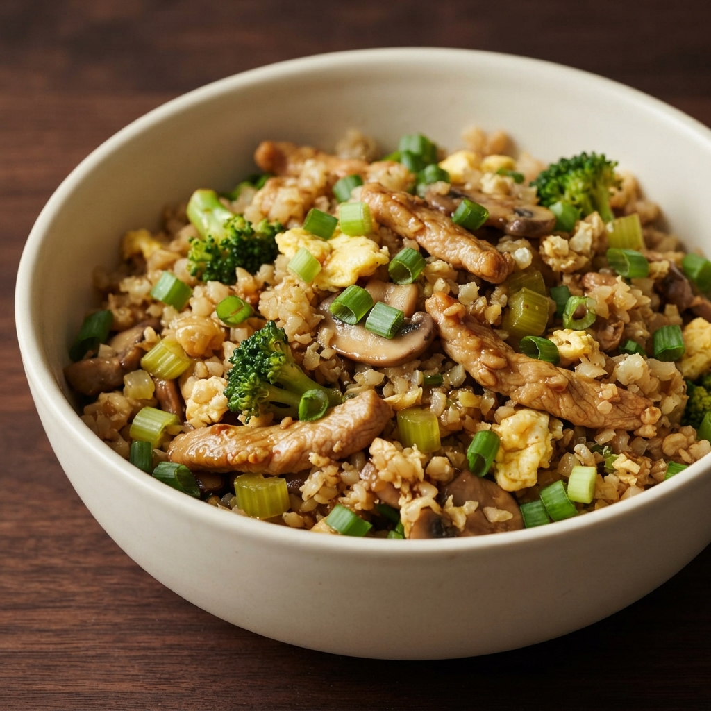 Low-Carb Pork & Veggie Cauliflower Fried Rice