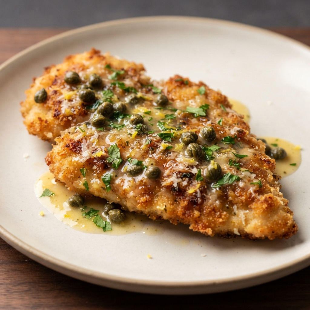 Air-Fried Chicken Piccata with Bright Lemon-Caper Pan Sauce