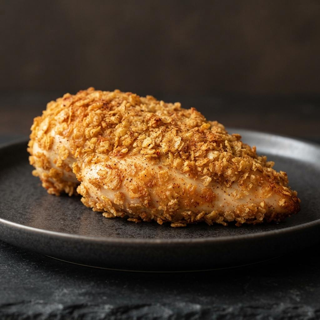 Oven-Baked Chicken with Crunchy Cereal Crust