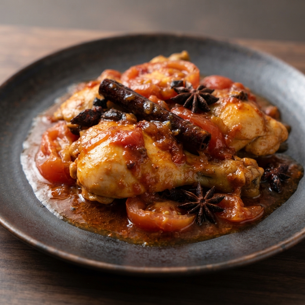 Malaysian Red-Cooked Tomato Chicken (Ayam Masak Merah)