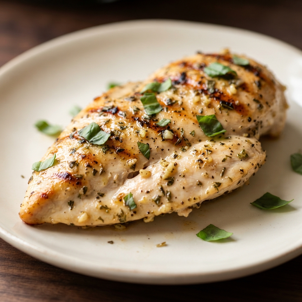 Grilled Chicken with Lemon and Fresh Basil