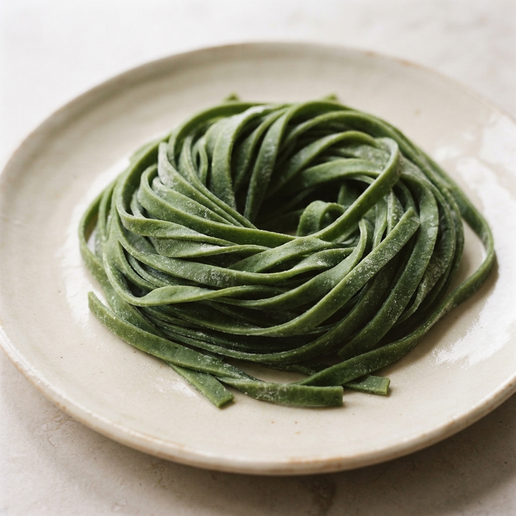 Homemade Spinach Pasta Noodles