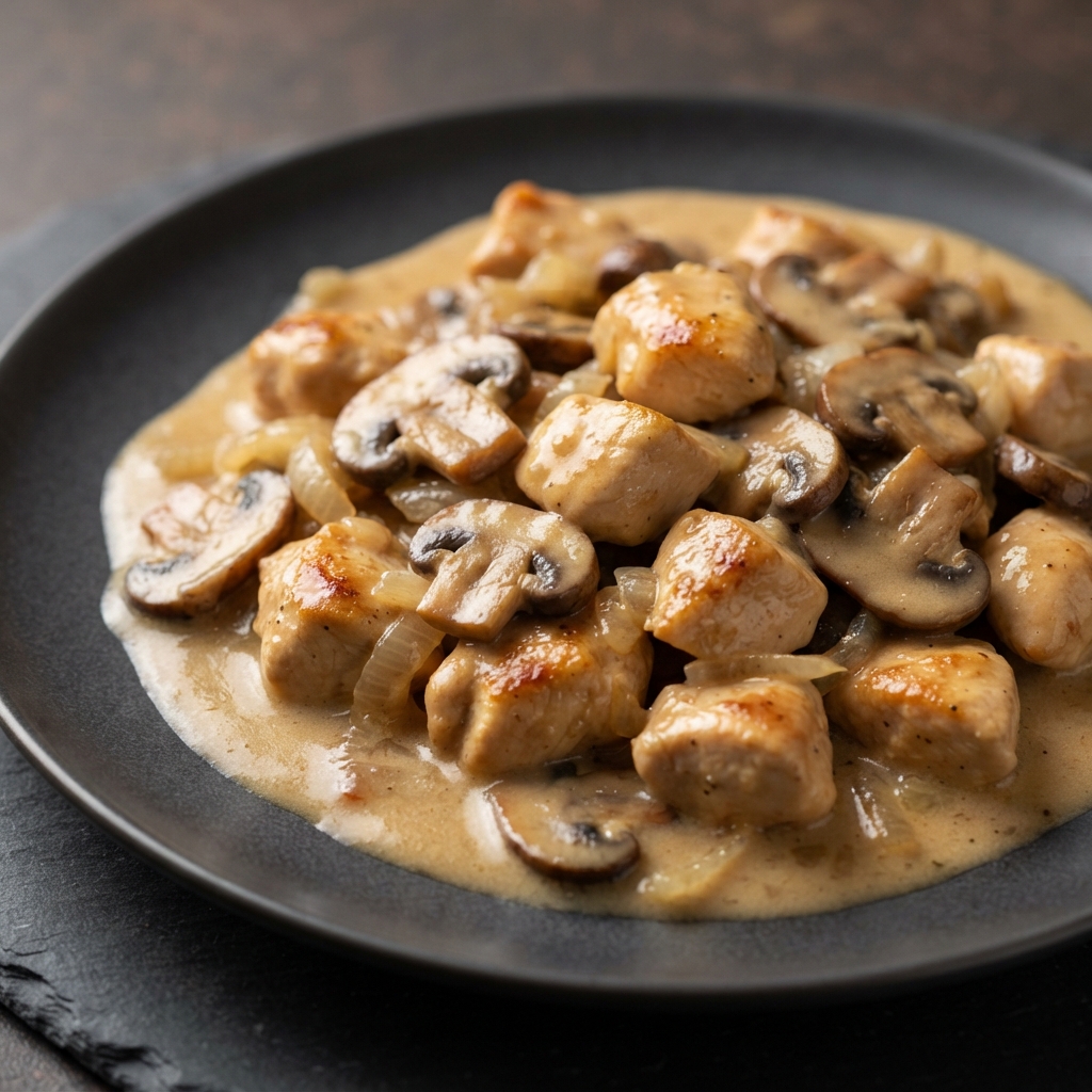 Silky Chicken Marsala with Mushrooms