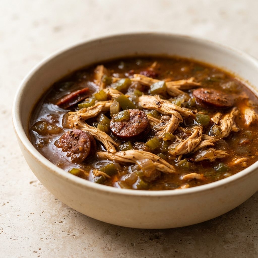 Cajun-Style Chicken and Andouille Gumbo