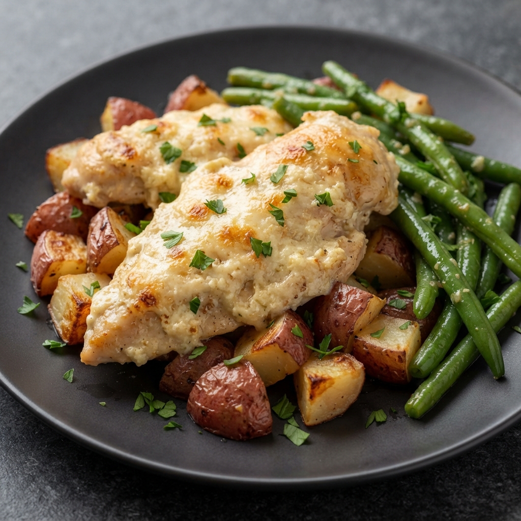 Sheet-Pan Lemon Garlic Parmesan Chicken